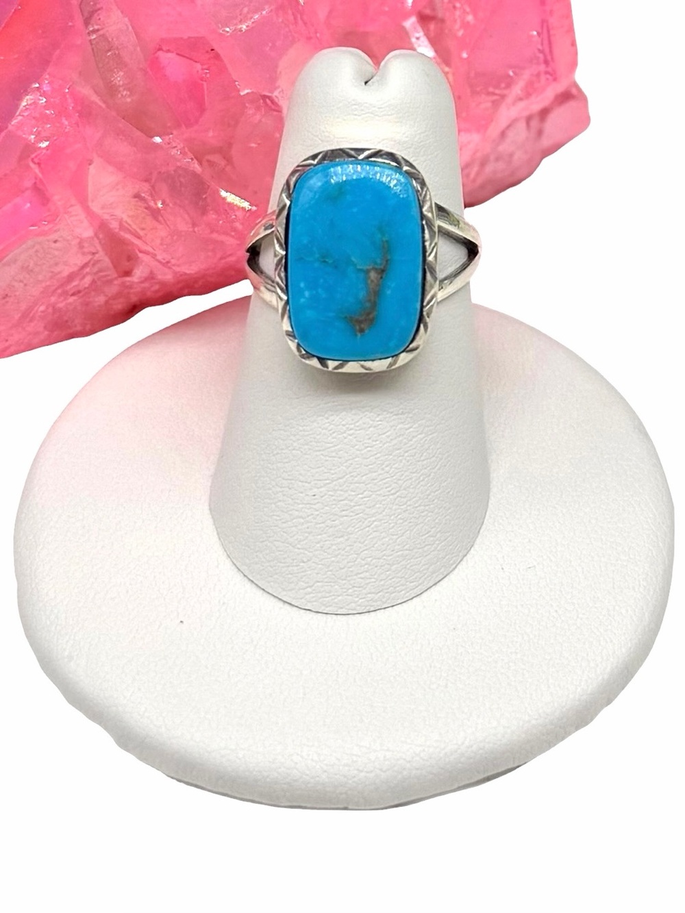 Sleeping Beauty Turquoise Ring Size 6 Solid 925 Sterling Silver